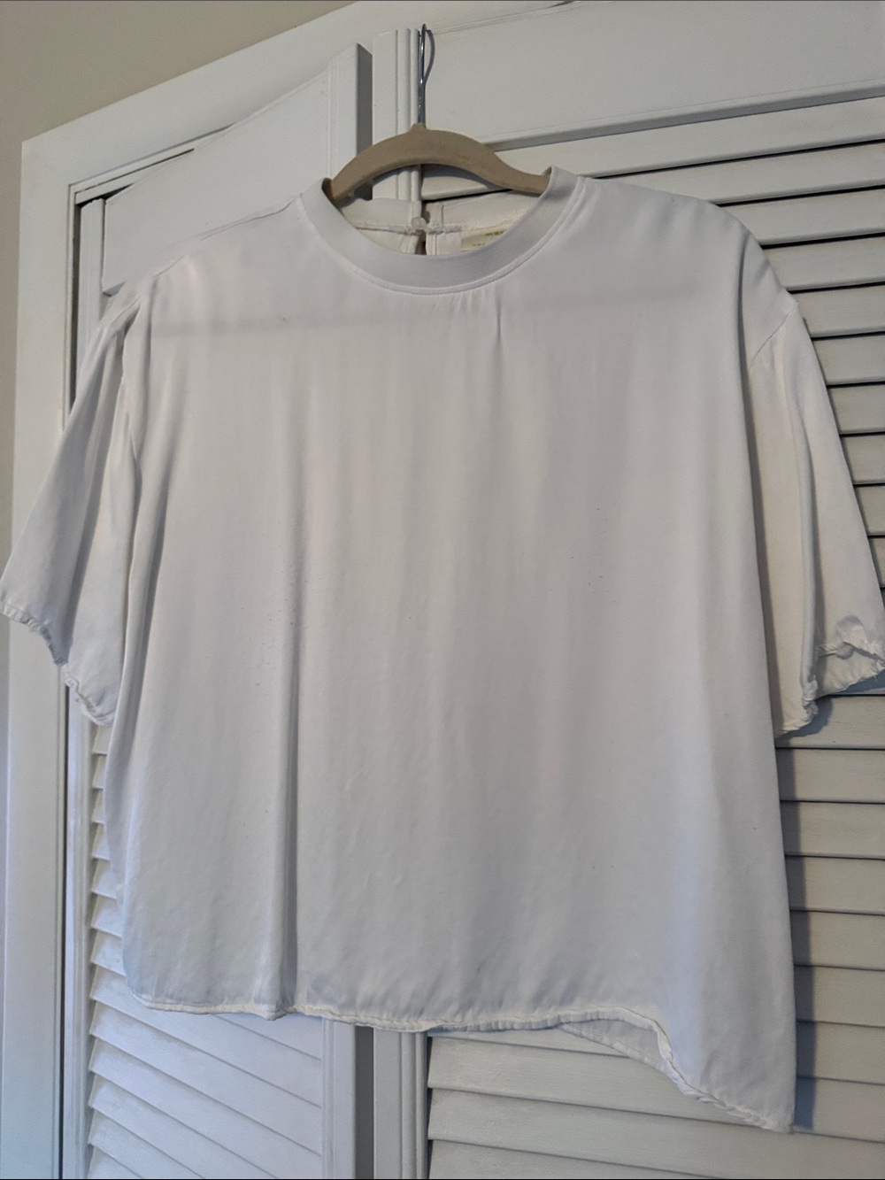 Maeve White Short Sleeve Blouse